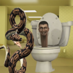 Python Snake Kill Skibidi Toilet Backrooms